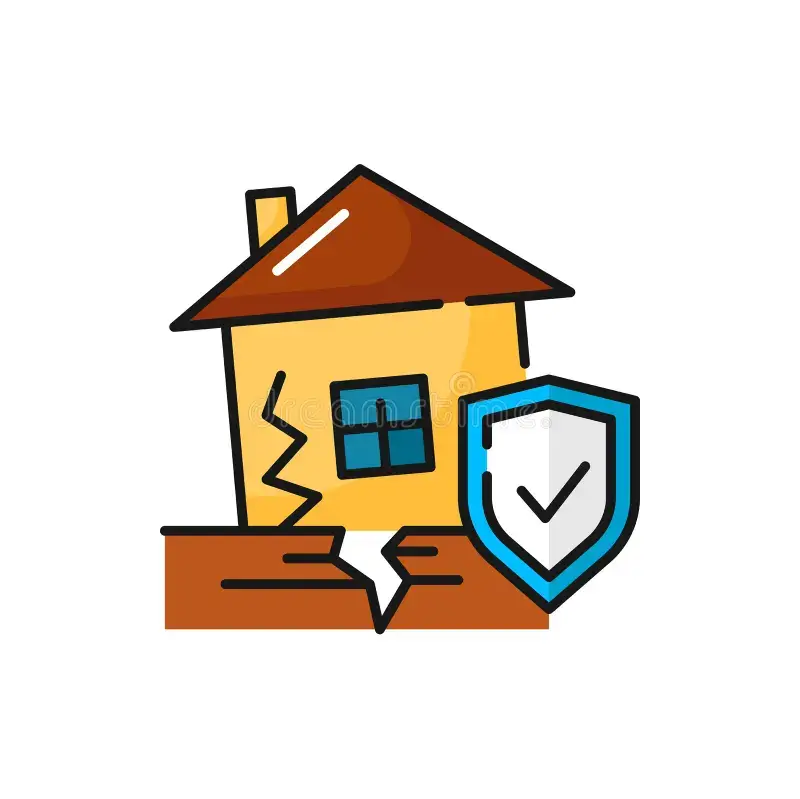 Icono de seguro de hogar, ilustración vectorial
que representa la protección y seguridad del hogar.